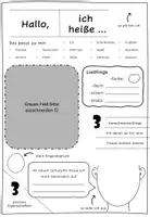 Vorschau - Mal- und Bastelvorlagen - Ich-Steckbrief (ab Klasse 4) - Seite 1