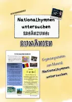 Vorschau - Arbeitsblätter - Ergänzung zu "Nationalhymnen untersuchen": Rumänien - Deckblatt