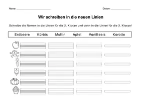 Vorschau - Arbeitsblätter - Schreiben in der neuen Lineatur (Anfang Klasse 3) - Seite 2