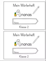 Vorschau - Arbeitsblätter - Wörterheft - Wörter schreiben - Seite 1