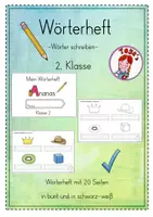 Vorschau - Arbeitsblätter - Wörterheft - Wörter schreiben - Deckblatt