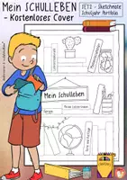 Vorschau - Arbeitsblätter - Unser Schulleben - Kostenloses Cover (Sketchnote Portfolio) - Deckblatt