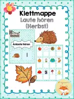 Vorschau - Stationenlernen - Klettmappe: Anlaute (Herbstwörter) - Deckblatt