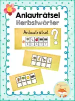 Vorschau - Stationenlernen - Anlauträtsel - Herbstwörter - Deckblatt