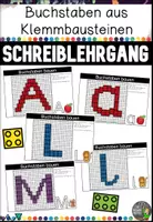 Vorschau - Arbeitsblätter - Buchstaben aus Klemmbausteinen- Schreiblehrgang in Druckschrift - Deckblatt
