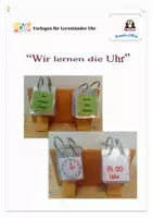 Vorschau - Spiele - Wir lernen die Uhr Vorlagen für Lernständer - Deckblatt