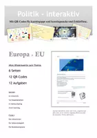 Vorschau - Arbeitsblätter - Europa und die EU (1) - Länder, Ziele, Institutionen - Deckblatt
