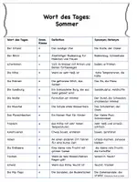 Vorschau - Arbeitsblätter - DAZ Sommerwörter Duden und Wörterbuch - Seite 3
