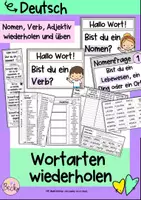 Vorschau - Stundenentwürfe - Wiederholung der Wortarten (Minisequenz) - Deckblatt