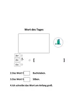 Vorschau - Arbeitsblätter - Wort des Tages - Seite 1