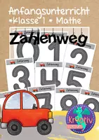 Vorschau - Fördermaterial/Inklusion - Zahlenweg: Zahlen spielerisch schreiben lernen - Deckblatt
