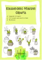 Vorschau - selbst erstellte Cliparts/Grafiken - Klassenraumdeko Pflanzen Kaktus - Clipart - Deckblatt