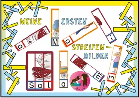 Vorschau - Arbeitsblätter - Materialpaket Streifenbilder 120 Erste Wörter - Seite 1