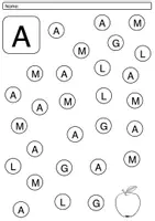 Vorschau - Arbeitsblätter - Buchstaben A-Z: Buchstaben finden (Do-a-Dot) Großbuchstaben - Seite 2