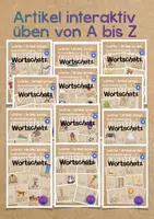 Vorschau - Arbeitsblätter - Wortschatz interaktiv lernen mit Artikel Komplettset - Seite 1