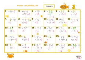 Vorschau - Spiele - Spiele „Brüche Würfelfeld 30“, alle Rechenarten - Seite 3