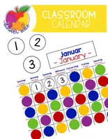 Vorschau - Poster - English and German Classroom Calendar Set {KinderEcke} | Weeks starting on Sun. - Deckblatt