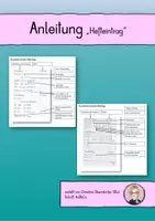 Vorschau - Arbeitsblätter - Anleitung Hefteintrag - Deckblatt