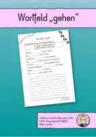 Vorschau - Arbeitsblätter - Wortfeld "gehen" - Deckblatt