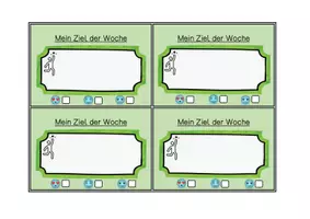 Vorschau - Arbeitsblätter - Mein Ziel der Woche (3-fach differenziert) - Seite 1