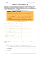 Vorschau - Arbeitsblätter - Scrivere un commento personale - Deckblatt