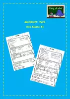 Vorschau - Merkblätter - Merkblatt Verb - Formen, Konjugation, Tempus, Genus verbi - Deckblatt