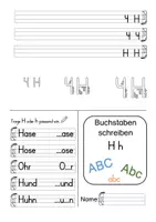 Vorschau - Arbeitsblätter - Nachfahrhefte zu den Buchstaben H h, ß, J j - Seite 2