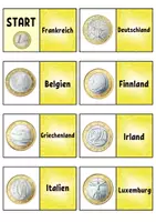 Vorschau - Bildkarten - Domino: Nationale Seiten der 1-Euro-Münzen - Seite 1