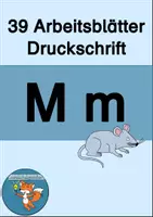 Vorschau - Arbeitsblätter - Arbeitsblätter Buchstabe M Druckschrift Wochenplan Buchstabeneinführung - Deckblatt