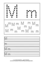 Vorschau - Arbeitsblätter - Arbeitsblätter Buchstabe M Druckschrift Wochenplan Buchstabeneinführung - Seite 3