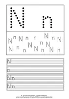 Vorschau - Unterrichtsreihen - Arbeitsblätter Buchstabe N Druckschrift Wochenplan Buchstabeneinführung - Seite 3