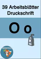 Vorschau - Unterrichtsreihen - Arbeitsblätter Buchstabe O Druckschrift Wochenplan Buchstabeneinführung - Deckblatt