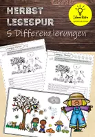 Vorschau - Arbeitsblätter - Herbst Lesespur (5 Differenzierungen) - Deckblatt