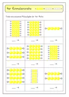 Vorschau - Arbeitsblätter - Übungsheft zum 1x1: Teil 2 - 4er-,6er-,8er-Reihe (Perlenmaterial nach Montessori) - Seite 3