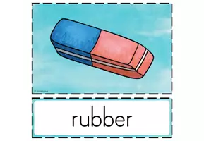 Vorschau - Bildkarten - Flashcards - "school things" - Seite 3