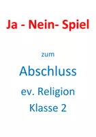 Vorschau - Spiele - Abschlussspiel zu allen Theman von ev. Religion Klasse 2 - Deckblatt