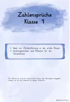 Vorschau - Arbeitsblätter - Zahlensprüche für die Zahleinführung - Deckblatt