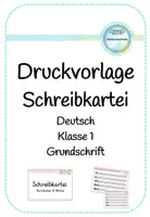 Vorschau - Arbeitsblätter - Schreibkartei Klasse 1 - Grundschrift - Seite 1