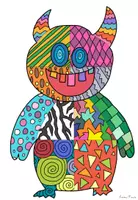 Vorschau - Arbeitsblätter - Kunst für Zwischendurch - Muster Monsterchen - Seite 1