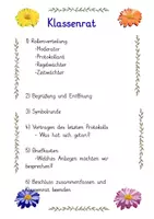 Vorschau - Merkblätter - Klassenrat Kärtchen - Deckblatt