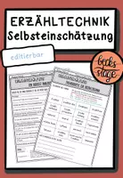 Vorschau - Arbeitsblätter - Selbsteinschätzung Erzähltechnik *editierbar* - Deckblatt