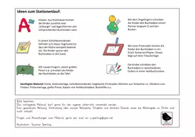 Vorschau - Stationenlernen - Bildkarten Stationenlauf Buchstaben und Zahlen im Anfangsunterricht - Seite 3