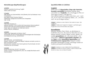 Vorschau - Arbeitsblätter - Arbeitsblatt "Der Knabe im Moor" (Wortbedeutung, sprachliche Bilder) - Seite 1