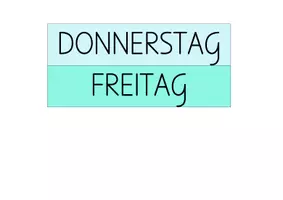 Vorschau - Präsentationen/Tafelbilder - Wandtafelbild Montag bis Freitag - Seite 1