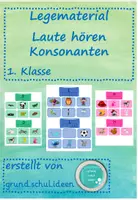 Vorschau - Fördermaterial/Inklusion - Deutsch - 1.Klasse: Legematerial "Laute hören - Konsonanten" - Deckblatt