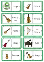 Vorschau - Unterrichtsreihen - Instrumentenkunde - 4 Dominos Saiten- & Blasinstrumente - Seite 1