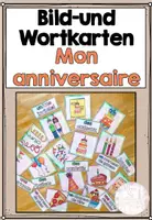 Vorschau - Bildkarten - Bild-und Wortkarten: Mon anniversaire (Geburtstag) - Deckblatt