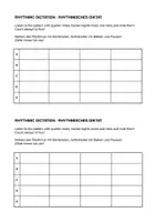 Vorschau - Aufgabenkarten - Rhythmisches Diktat Unterstufe - Deckblatt