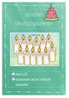 Vorschau - Poster - schlichter und platzsparender Geburtstagskalender - Deckblatt