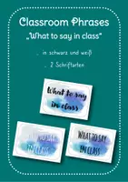 Vorschau - Poster - Classroom phrases verspielt/ klassisch - Deckblatt